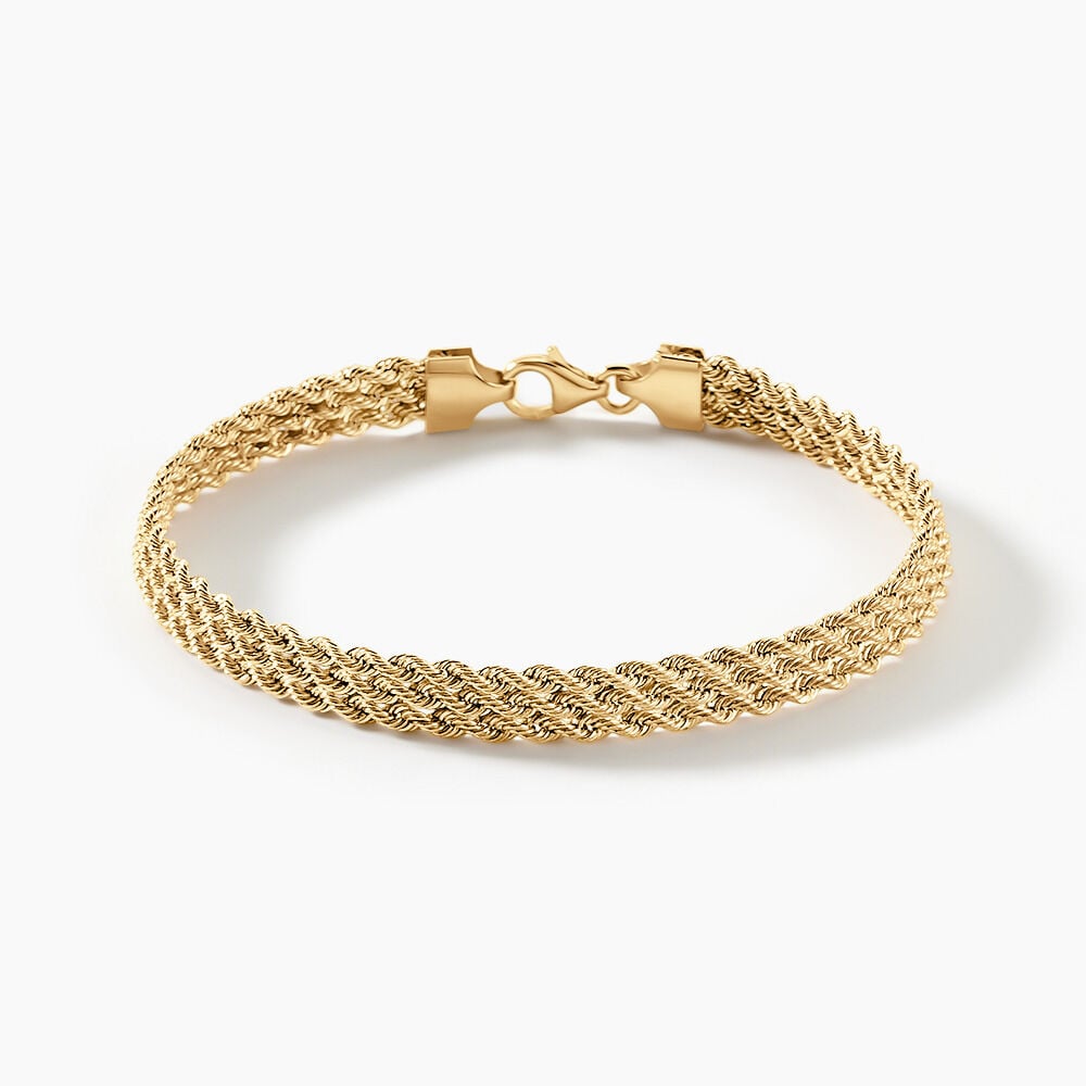 Bracelet Jerry Maille Corde 3 Rangs Or Jaune - Bracelets mailles Femme | Marc Orian