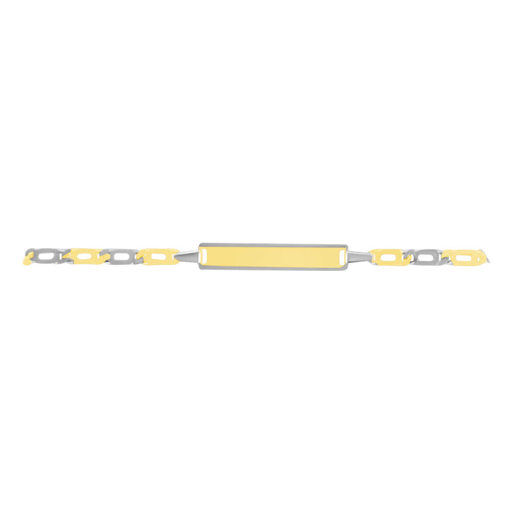 Bracelet Identité Fanelia Maille Marine Or Bicolore - Gourmettes Enfant | Marc Orian