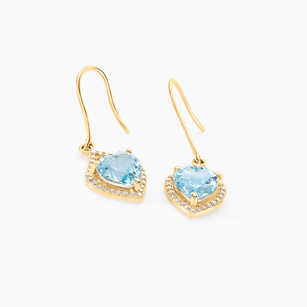 Boucles D'oreilles Pendantes Rosaline Or Jaune Topaze Et Oxyde - Pendantes Femme | Marc Orian