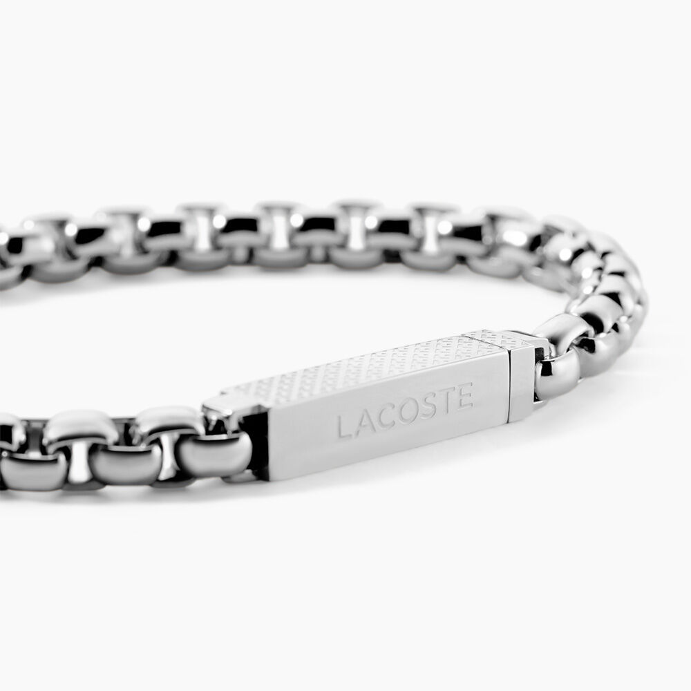 Bracelet Lacoste L'Essentiel Acier Blanc - Bracelets cha&icirc;nes Homme | Marc Orian