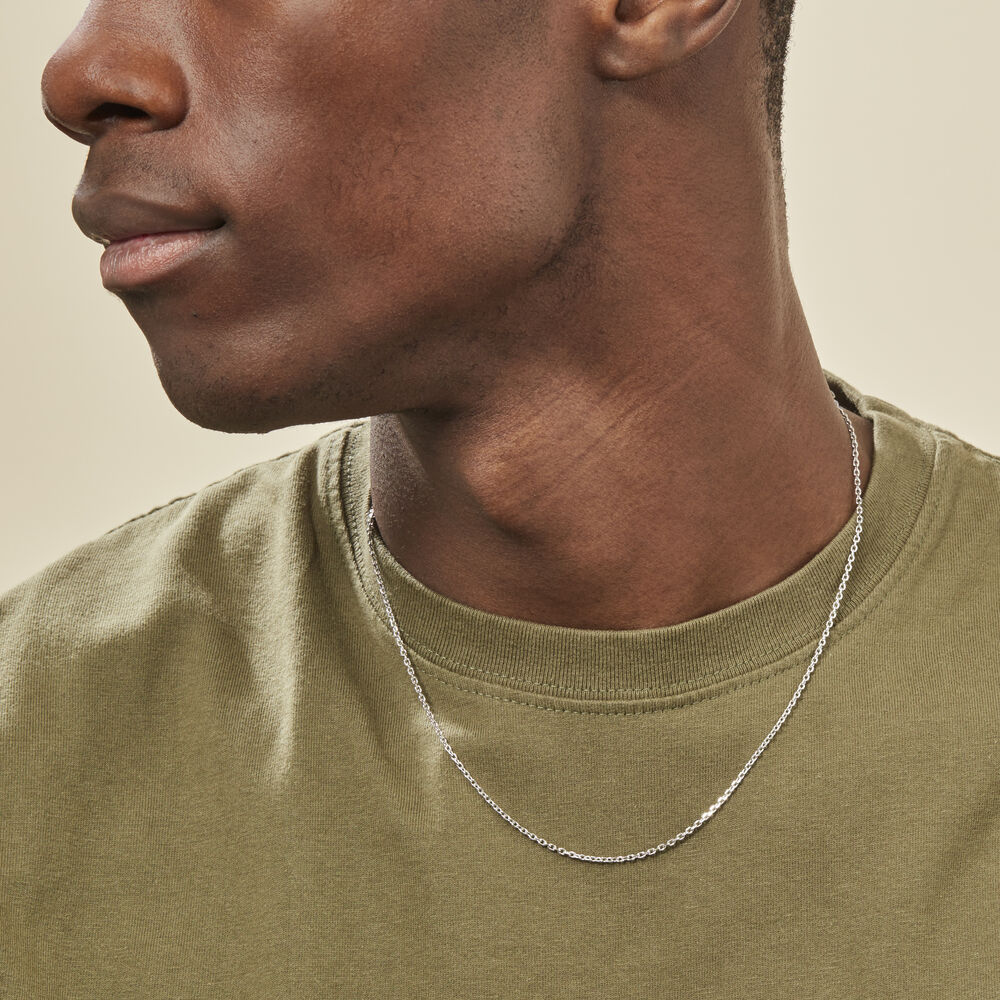 Chaîne Claudine Maille Forçat Argent Blanc - Chaines Unisex | Marc Orian