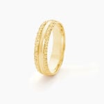 Alliance June 2 Rangs Diamantee Ruban Plat Or Jaune - Alliances duo Unisex | Marc Orian