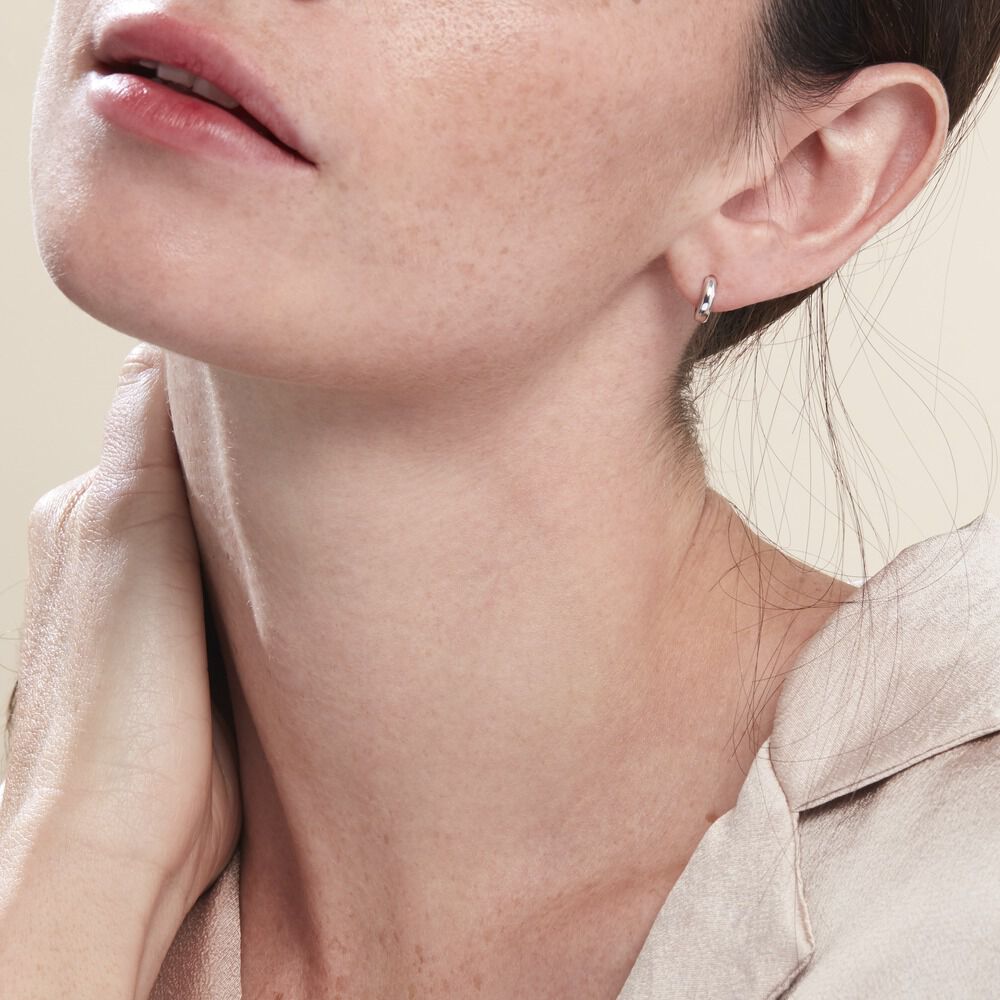 Créoles Argent Blanc Cokkie - Créoles Femme | Marc Orian