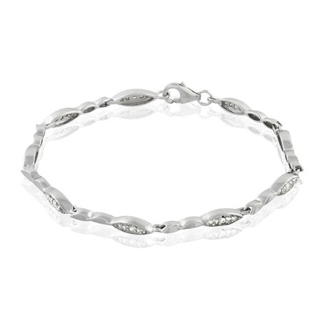 Bracelet Evy Argent Blanc Oxyde De Zirconium - Bracelets cha&icirc;nes Femme | Marc Orian