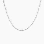 Cha&icirc;ne Igoa Maille For&ccedil;at Diamantee Or Blanc - Chaines Femme | Marc Orian