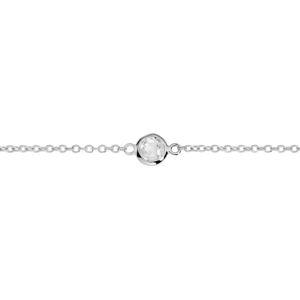 Bracelet Sylvette Argent Blanc Oxyde De Zirconium - Bracelets chaînes Femme | Marc Orian