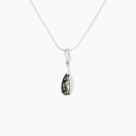 Collier Argent Blanc Odilon Ambre - Colliers avec pierres Femme | Marc Orian