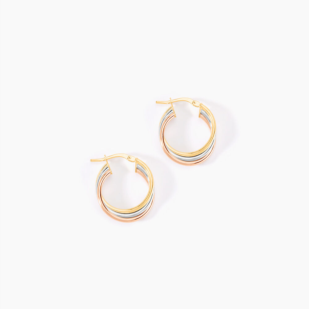 Cr&eacute;oles Tanya Or Tricolore - Cr&eacute;oles Femme | Marc Orian