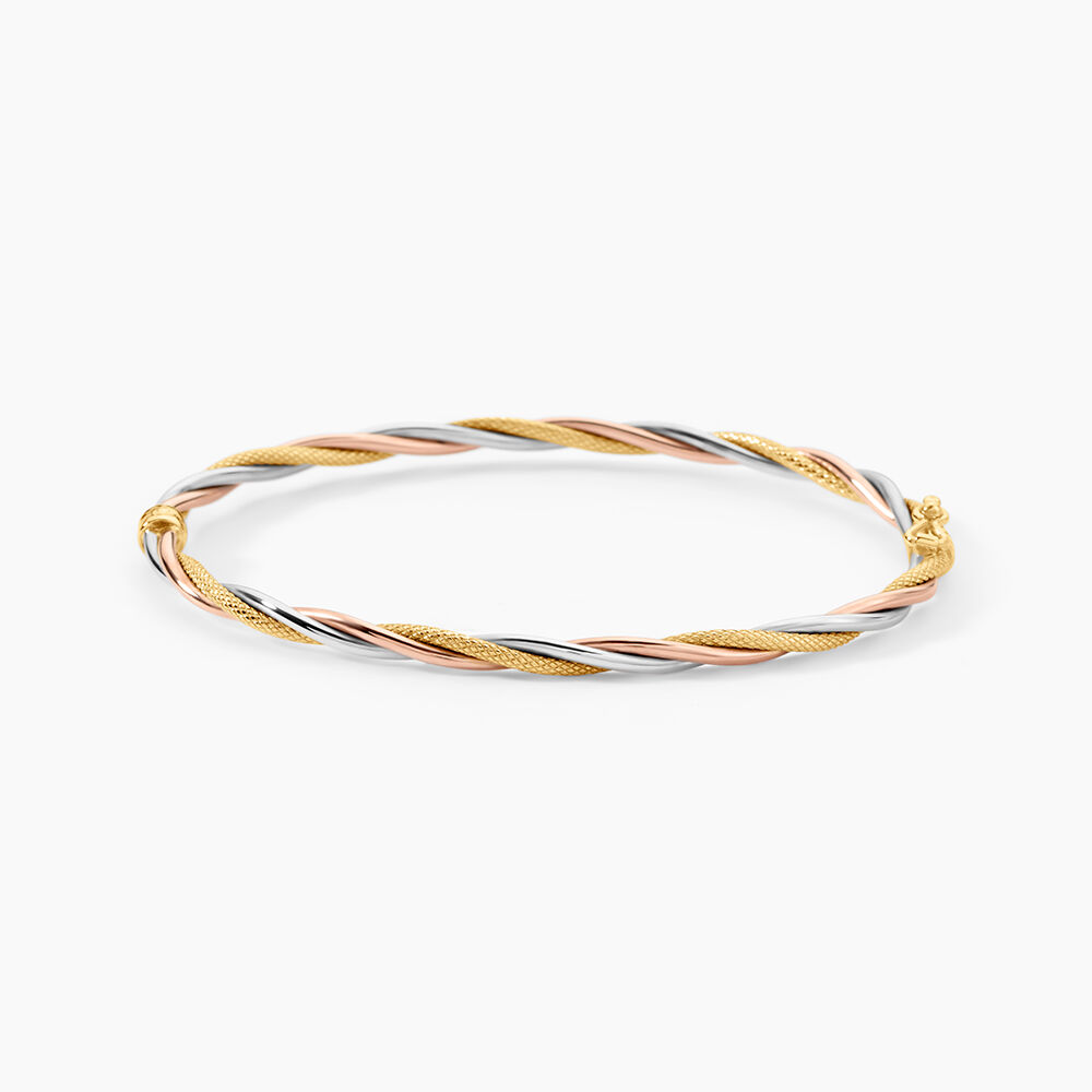 Bracelet Jonc Anaisaae Torsade Or Tricolore - Bracelets joncs Femme | Marc Orian