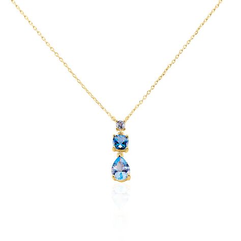 Collier Huffie Plaqué Or Jaune Pierre D'imitation - Colliers avec pierres Femme | Marc Orian