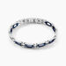 Bracelet Jourdan Wild Acier Blanc Et Bleu - Bracelets mailles Homme | Marc Orian