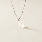 Pendentif Ionia Lettre Or Blanc - Pendentifs Famille | Marc Orian