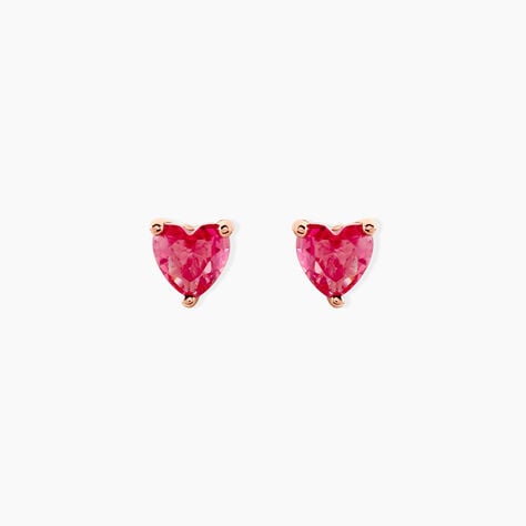 Boucles D'oreilles Kelvyn Argent Rose Oxyde - Puces Femme | Marc Orian