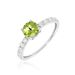 Bague Or Blanc Monroe Péridot Oxydes De Zirconium - Bagues avec pierre Femme | Marc Orian