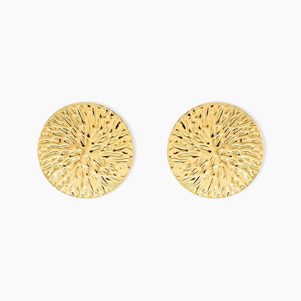 Boucles D'Oreilles Puces Sarha Acier Jaune - Puces Femme | Marc Orian