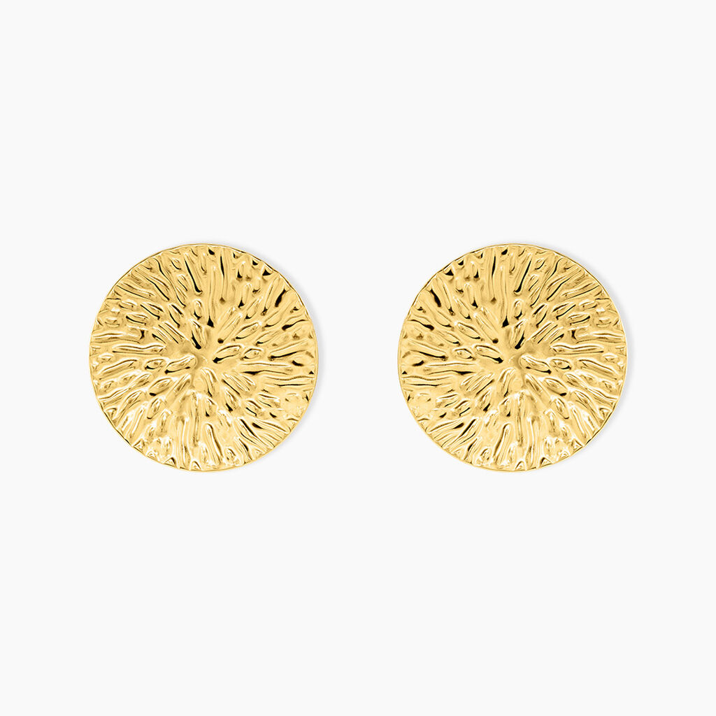 Boucles D'Oreilles Puces Sarha Acier Jaune - Puces Femme | Marc Orian