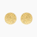 Boucles D'Oreilles Puces Sarha Acier Jaune - Puces Femme | Marc Orian