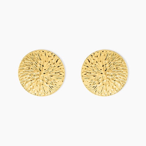 Boucles D'Oreilles Puces Sarha Acier Jaune - Puces Femme | Marc Orian