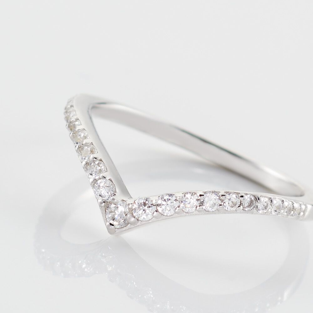 Bague Pricila Argent Blanc Oxyde De Zirconium - Bagues avec pierre Femme | Marc Orian