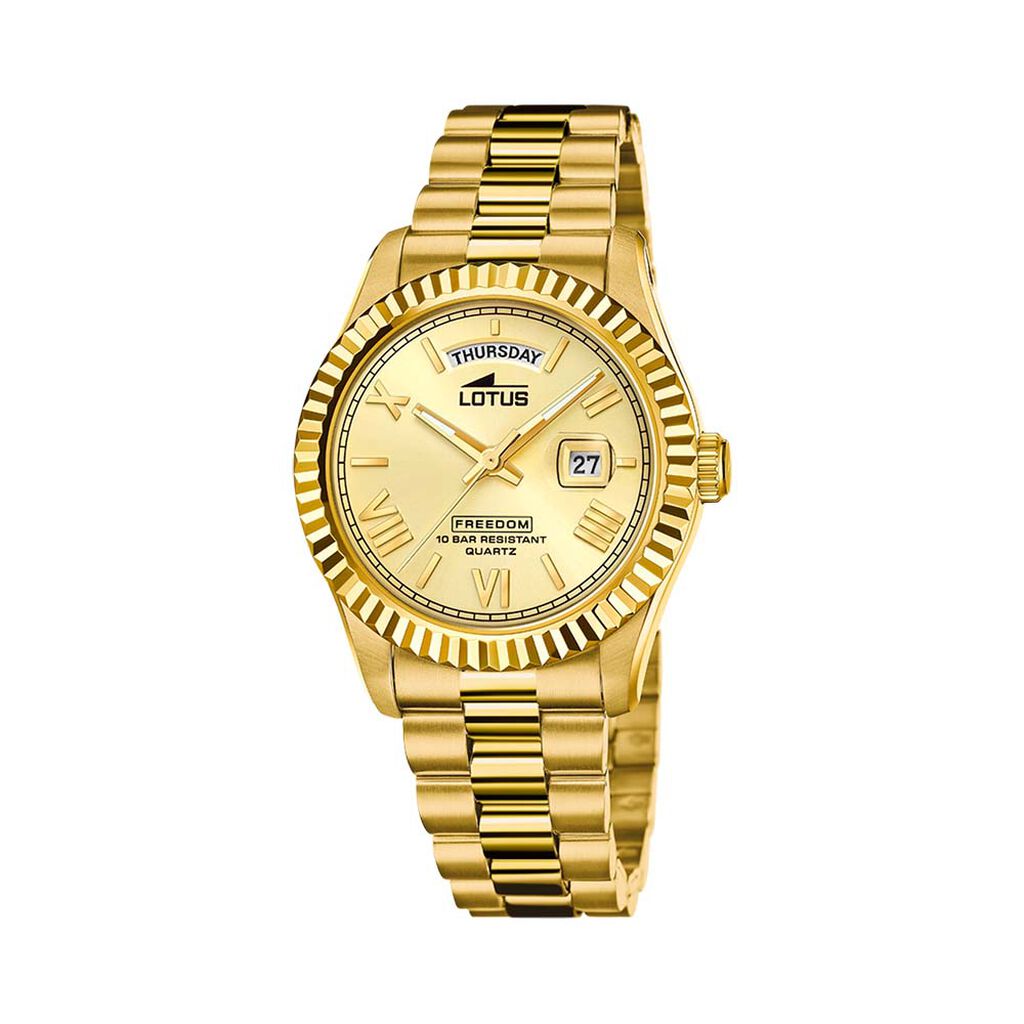 Montre Lotus Freedom Collection Dor&eacute; - Montres classiques Homme | Marc Orian