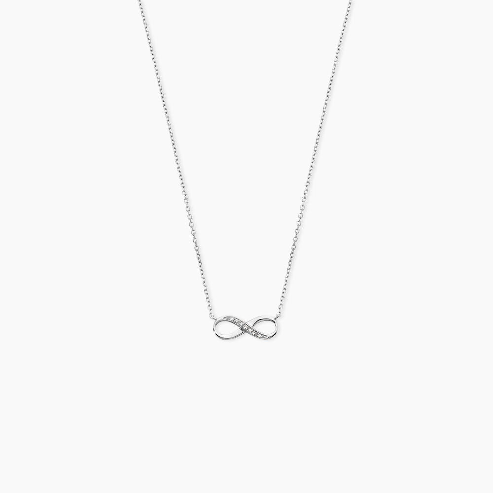 Collier Or Blanc Adrasteia Diamants - Colliers avec pierres Femme | Marc Orian