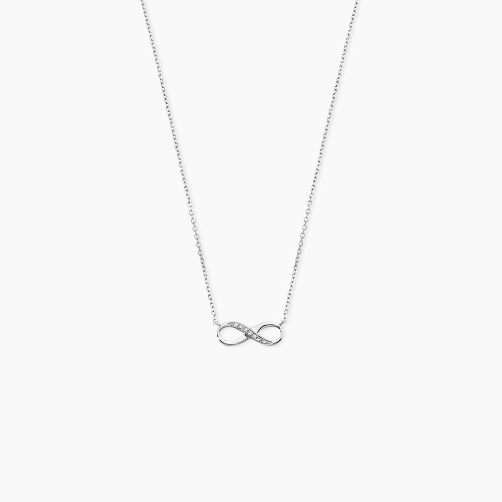 Collier Or Blanc Adrasteia Diamants - Colliers avec pierres Femme | Marc Orian