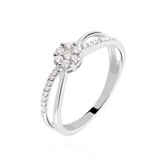 Bague Kuta Or Blanc Diamant - Bagues fiançailles Femme | Marc Orian