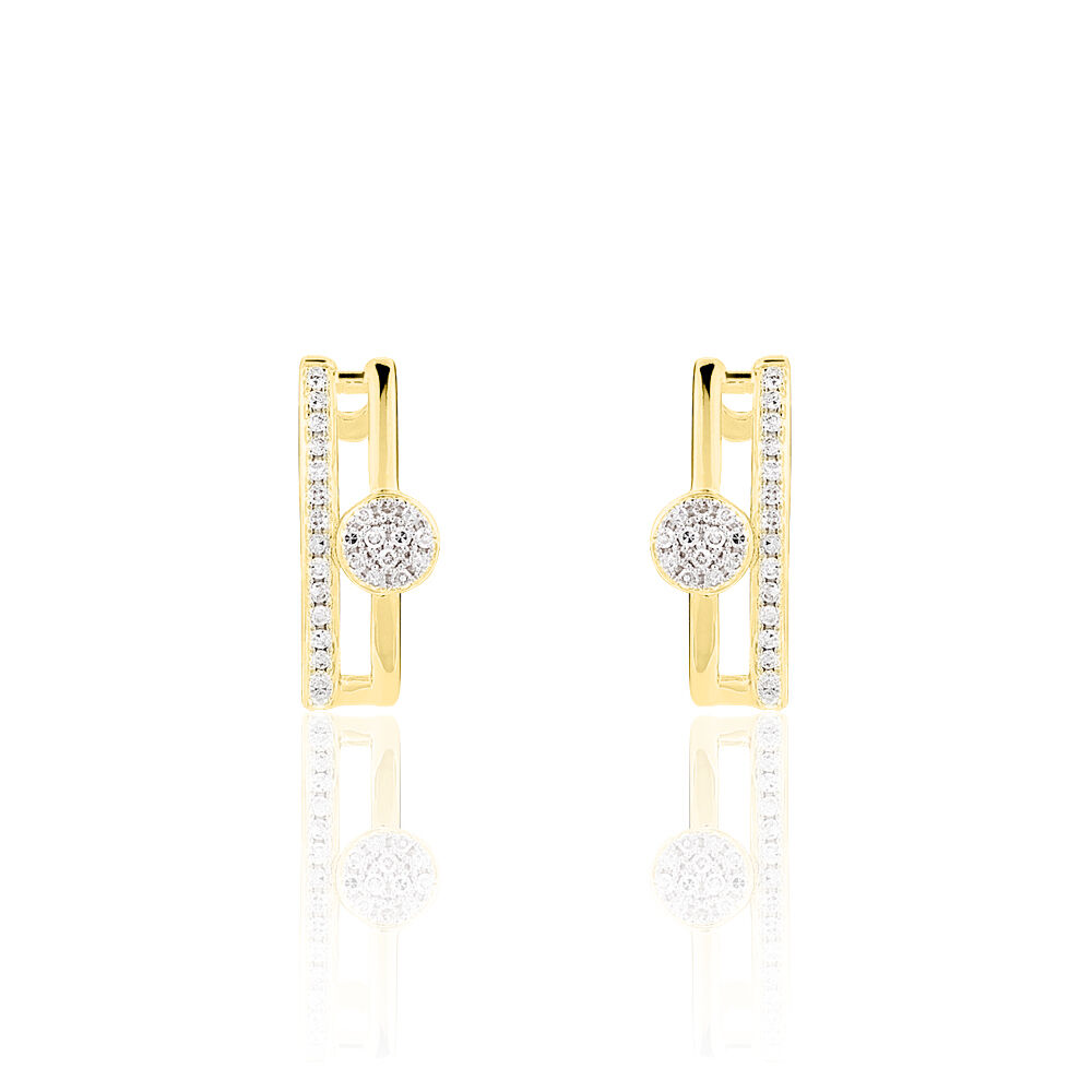 Boucles D'oreilles Puces Maellys Or Jaune Diamant - Pendantes Femme | Marc Orian