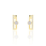 Boucles D'oreilles Puces Maellys Or Jaune Diamant - Pendantes Femme | Marc Orian