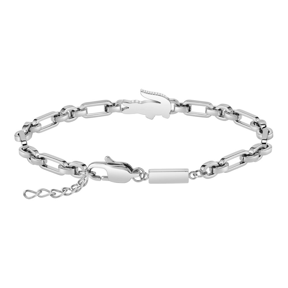 Bracelet Lacoste Arthor Acier Blanc - Bracelets cha&icirc;nes Homme | Marc Orian
