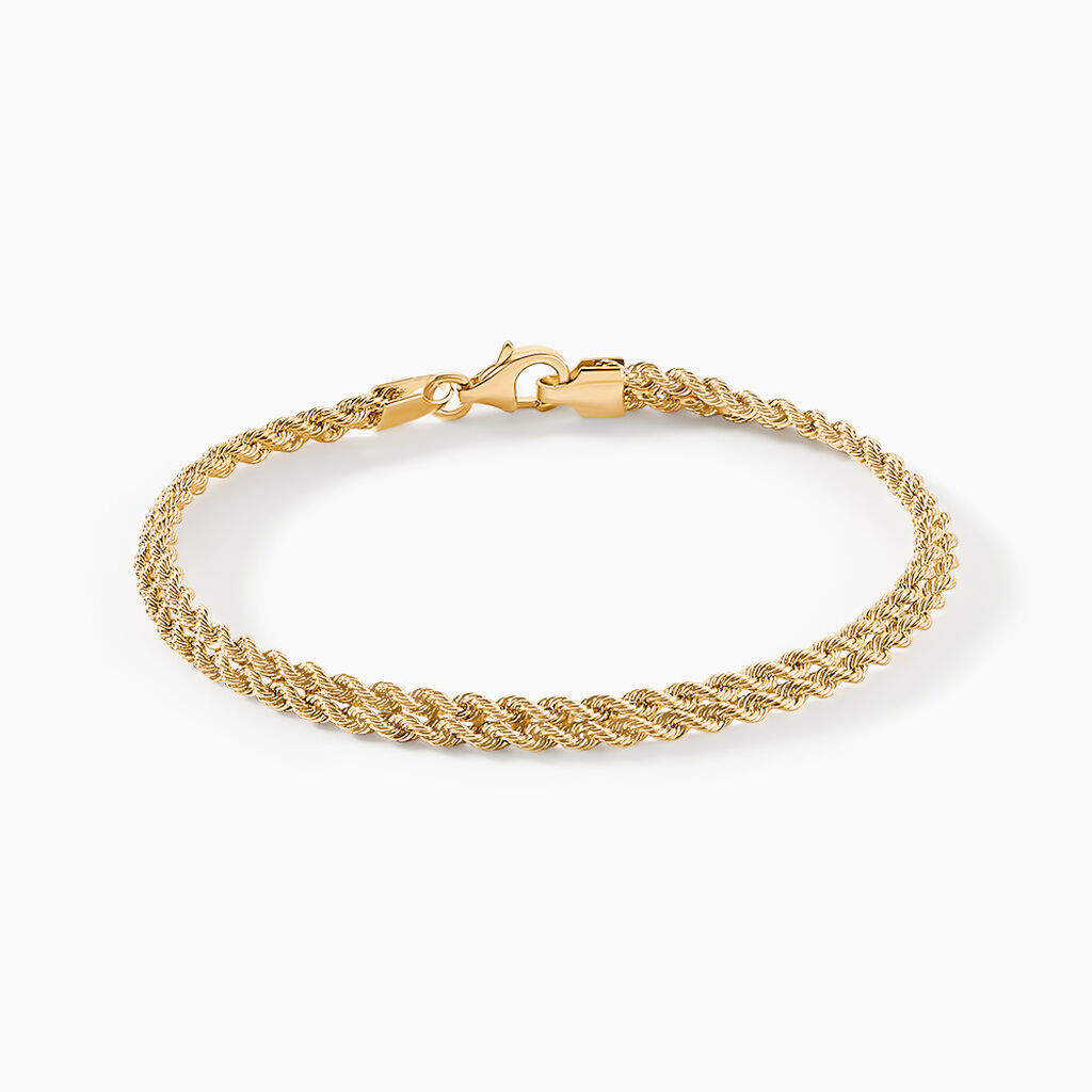 Bracelet Jerry Maille Corde 2 Rangs Or Jaune - Bracelets mailles Femme | Marc Orian