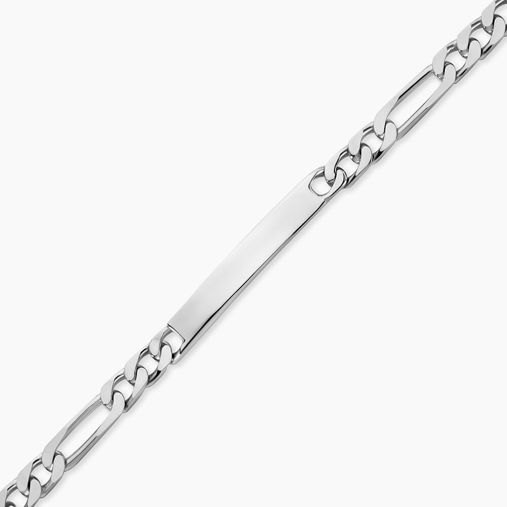 Bracelet Identit&eacute; Vivian Argent Blanc - Gourmettes Femme | Marc Orian