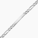 Bracelet Identit&eacute; Vivian Argent Blanc - Gourmettes Femme | Marc Orian