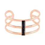 Bracelet Jonc Medina Acier Rose Pierre De Synthese - Bracelets joncs Femme | Marc Orian