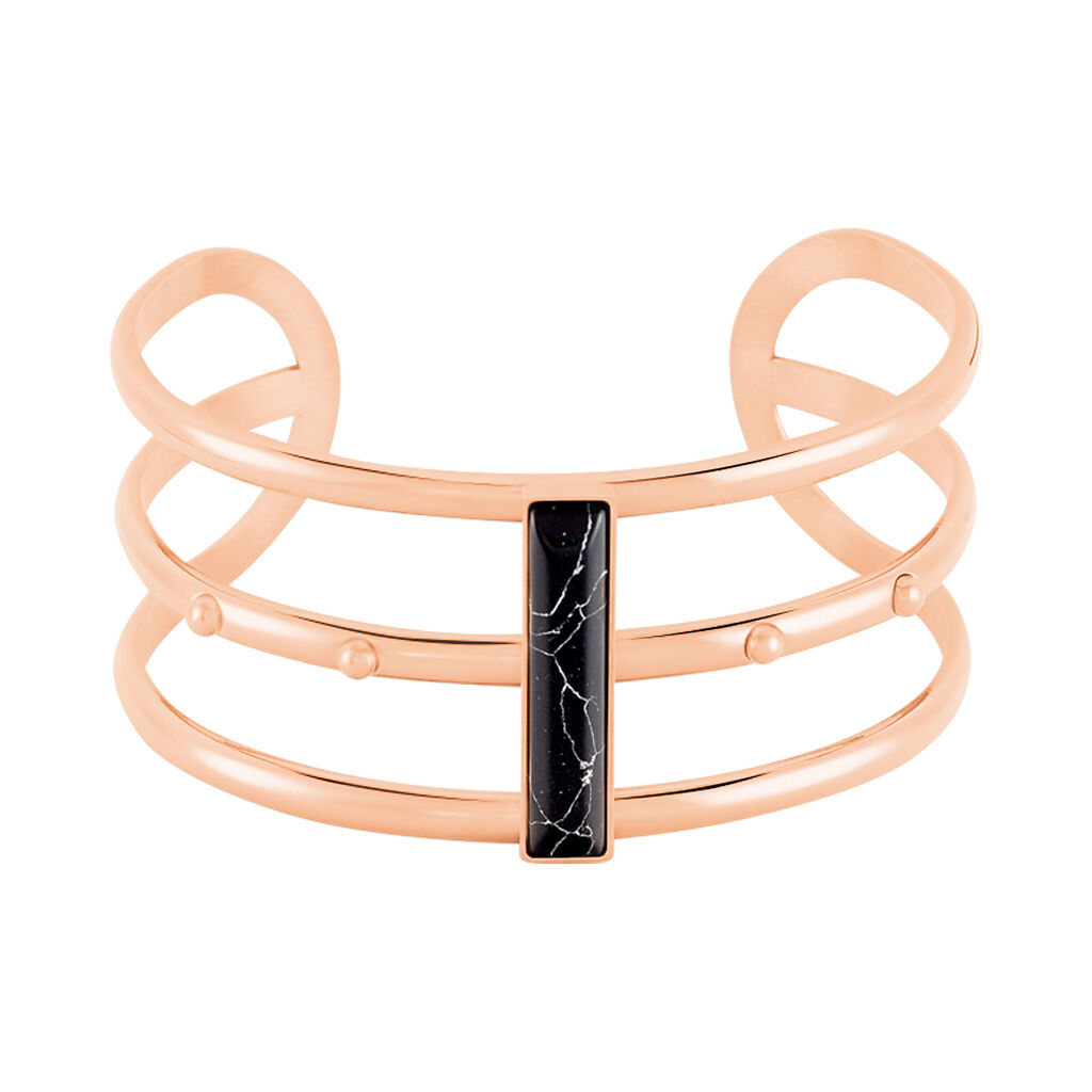 Bracelet Jonc Medina Acier Rose Pierre De Synthese - Bracelets Pierre Femme | Marc Orian