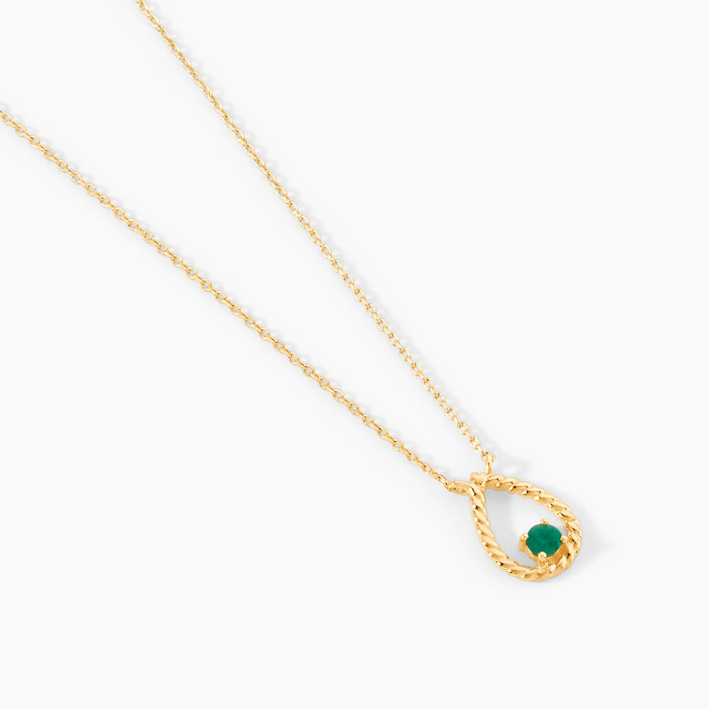 Collier Aena Or Jaune Emeraude - Colliers avec pierres Femme | Marc Orian