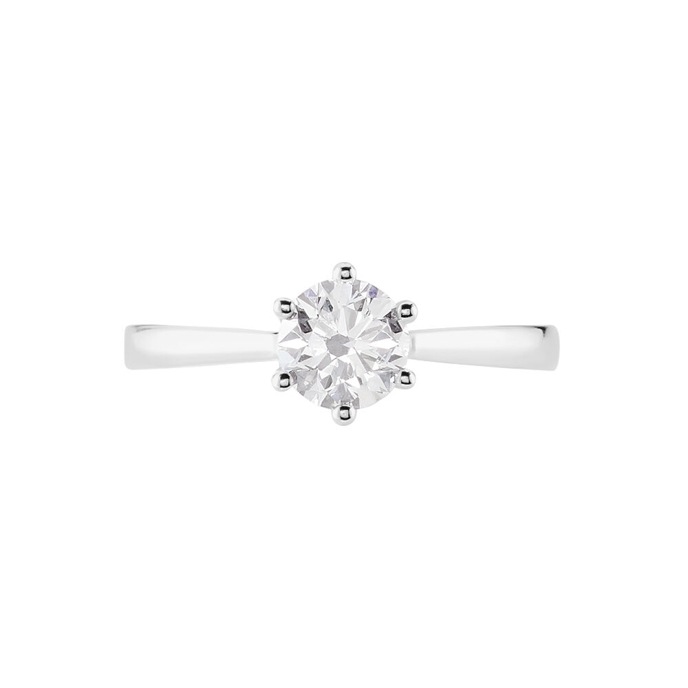 Bague Solitaire Athena Or Blanc Diamant - Solitaires Femme | Marc Orian