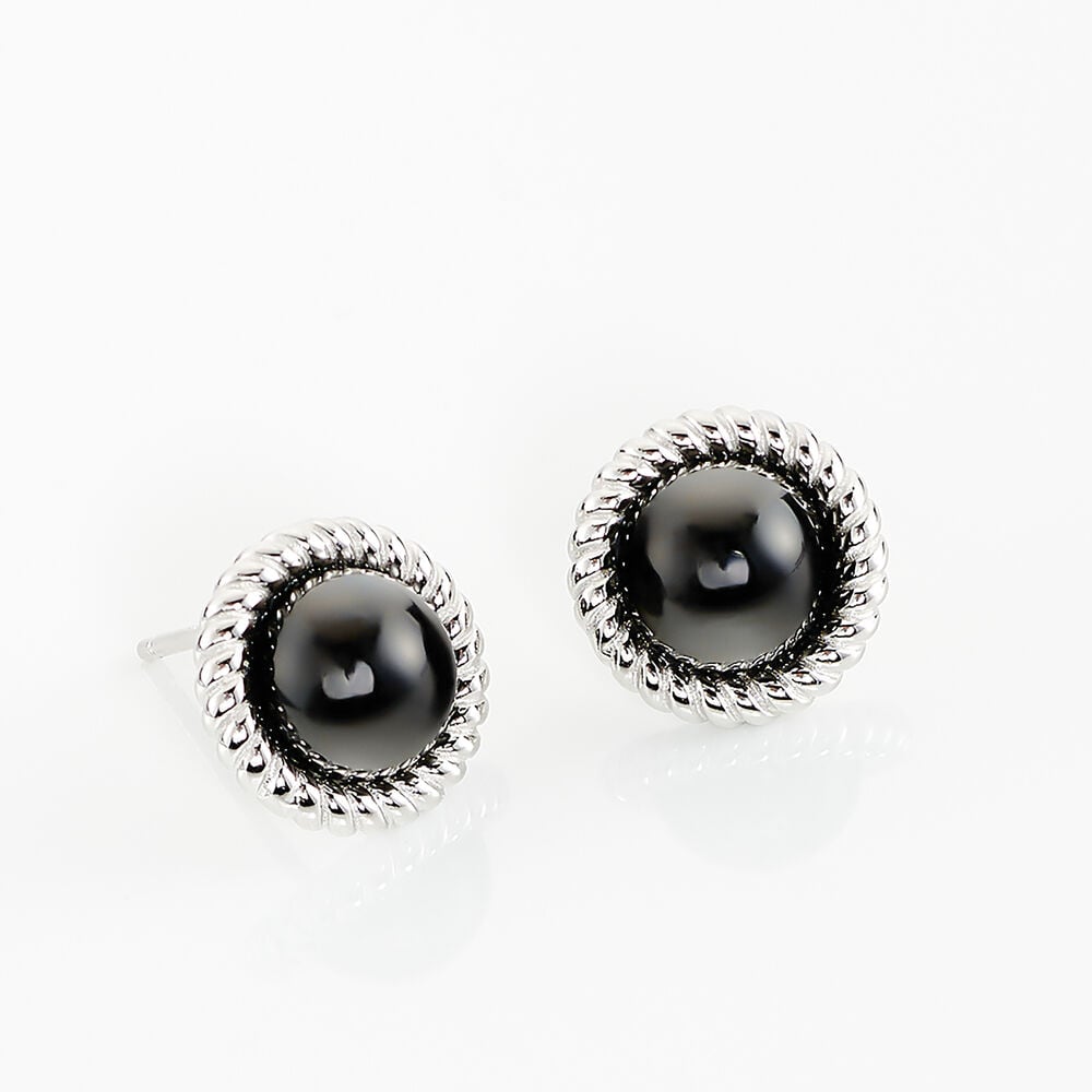 Boucles D'oreilles Puces Adelyne Argent Blanc Céramique - Puces Femme | Marc Orian