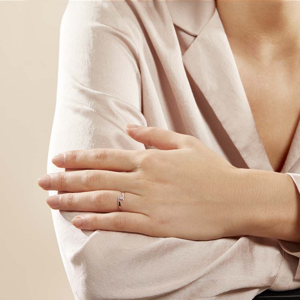 Bague Nolah Or Blanc Diamant - Parures de mariage Femme | Marc Orian