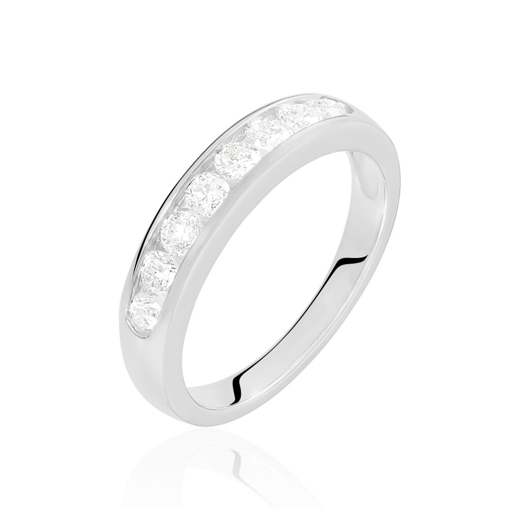 Alliance Giulia Or Blanc Diamant - Alliances avec pierres Femme | Marc Orian