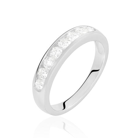 Alliance Giulia Or Blanc Diamant - Alliances avec pierres Femme | Marc Orian