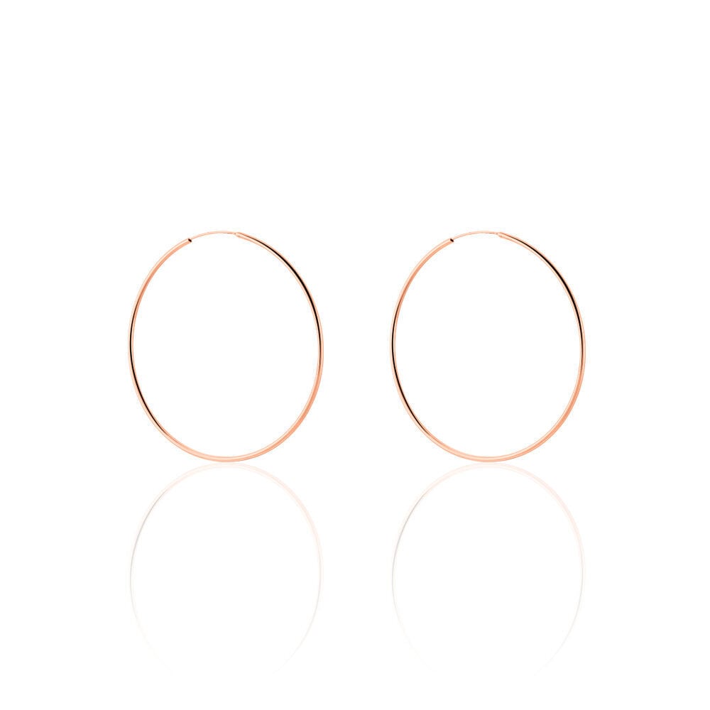 Créoles Argent Rose Olympia - Grosses créoles Femme | Marc Orian