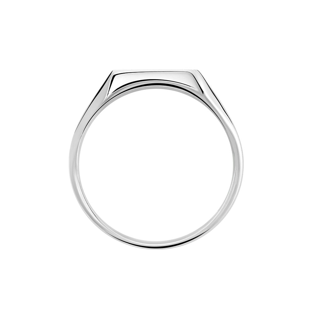 Chevalière Sumeyra Argent Blanc - Bijoux personnalisés Homme | Marc Orian