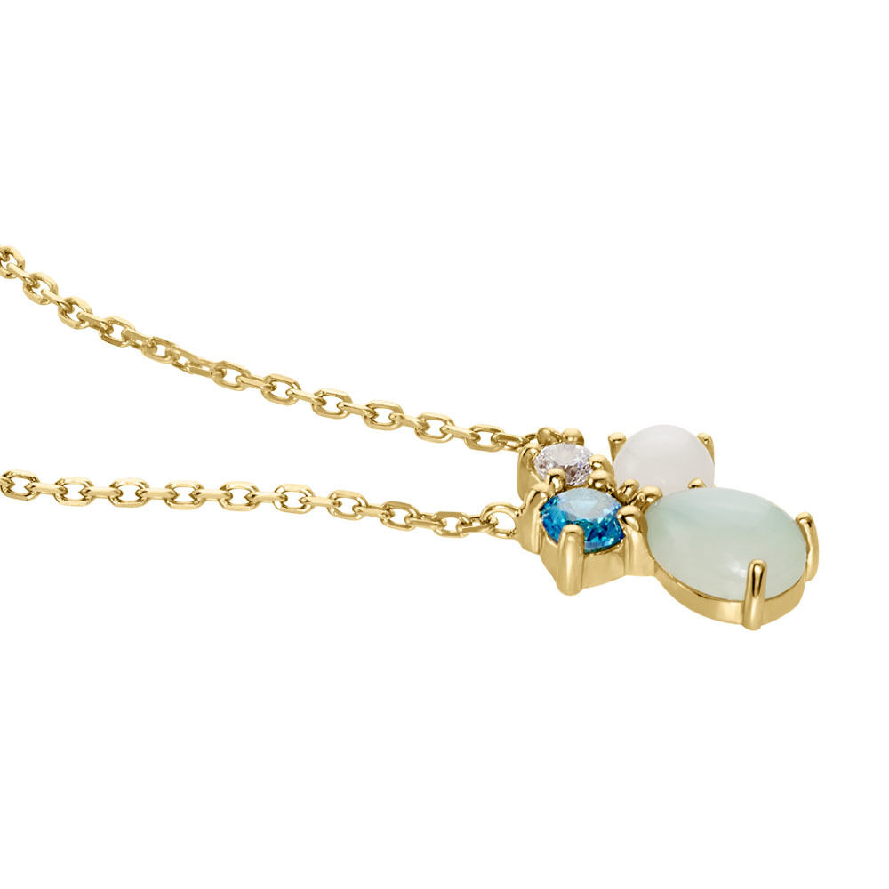 Collier Ilhan Plaqué Or Agate Oxyde - Colliers avec pierres Femme | Marc Orian