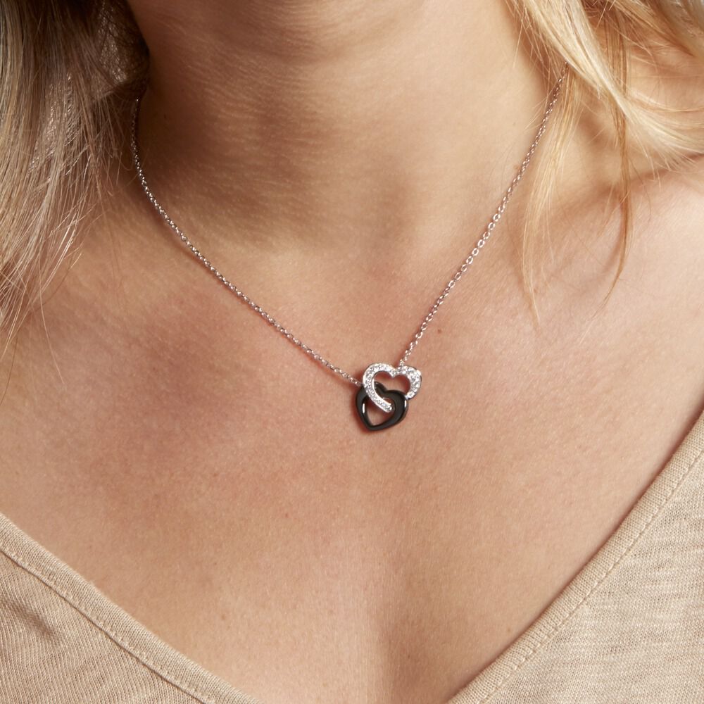Collier Lovea Argent Blanc Céramique Et Oxyde De Zirconium - Colliers avec pierres Femme | Marc Orian