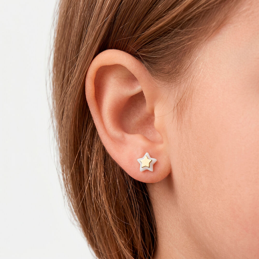Boucles D'oreilles Puces Cleomelia Etoile Or Jaune - Puces Enfant | Marc Orian