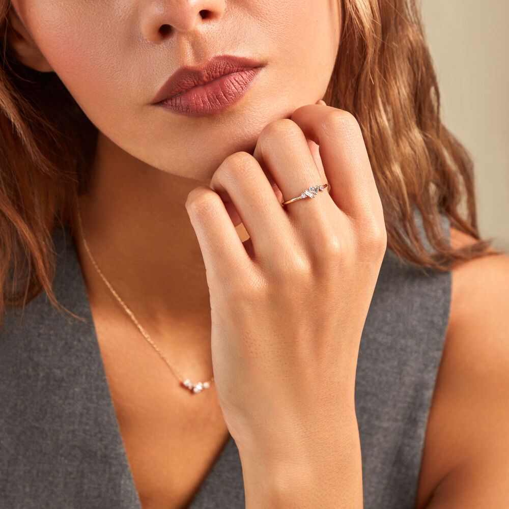 Bague Antigonus Or Jaune Diamant Synthétique - Bagues avec pierre Femme | Marc Orian