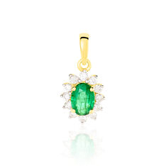 Pendentif Vladimir Or Jaune Emeraude Et Diamant - Pendentifs Femme | Marc Orian