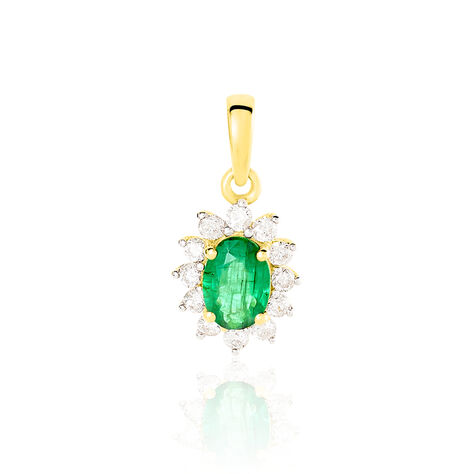 Pendentif Vladimir Or Jaune Emeraude Et Diamant - Pendentifs Femme | Marc Orian