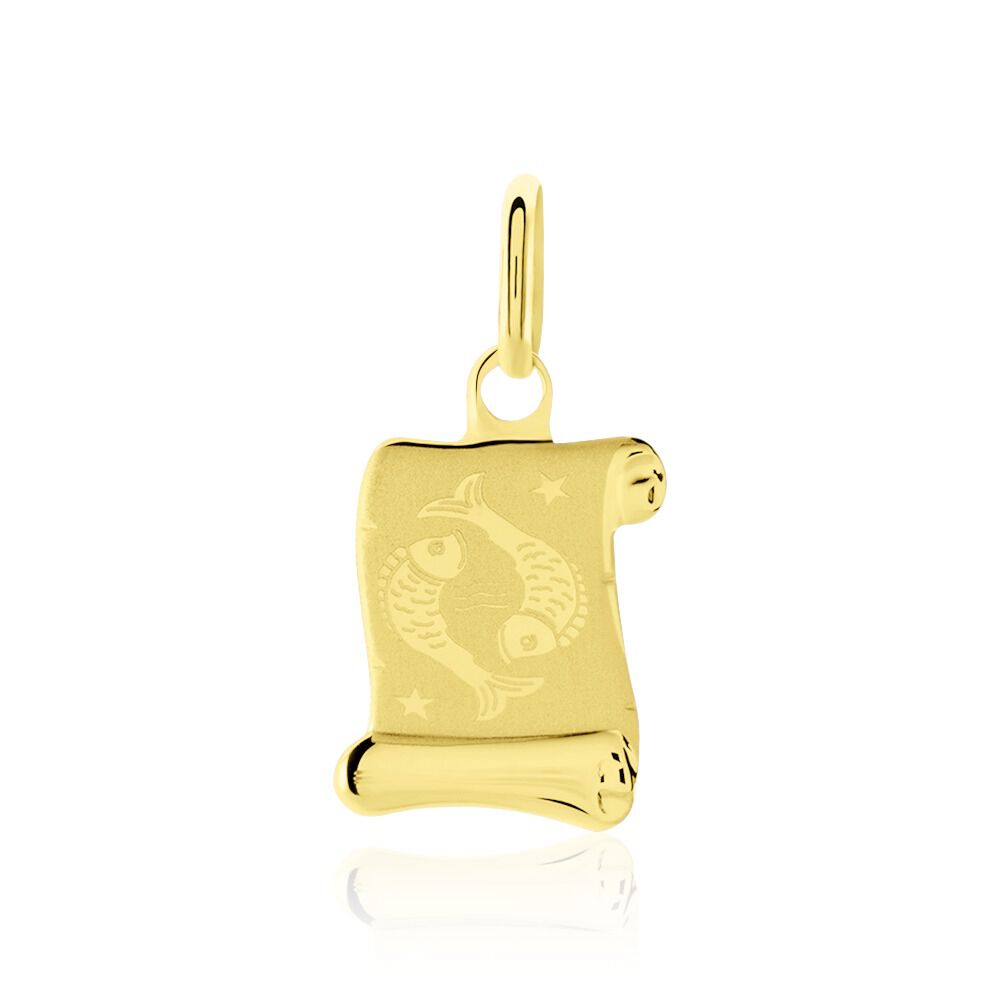 Pendentif Lamie Zodiaque Parchemin Or Jaune - Bijoux personnalisés Famille | Marc Orian